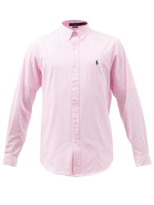 Polo Ralph Lauren - Slim-fit Striped Cotton Shirt - Mens - Pink White