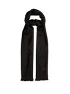 Saint Laurent - Ysl-jacquard Wool-twill Scarf - Mens - Black