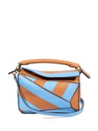 Matchesfashion.com Loewe - Puzzle Mini Striped Leather Cross Body Bag - Womens - Tan Multi