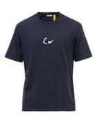 7 Moncler Fragment Hiroshi Fujiwara - Logo-print Cotton-jersey T-shirt - Mens - Navy
