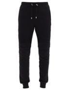Matchesfashion.com Balmain - Ribbed-panel Slim-fit Jersey Track Pants - Mens - Black