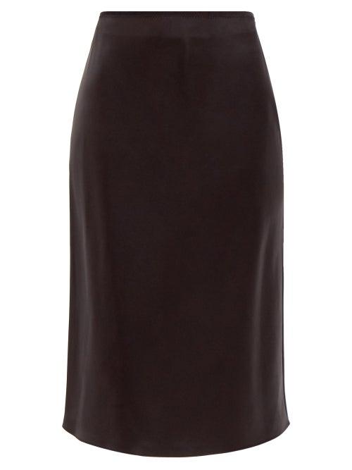 Matchesfashion.com Joseph - Isaak Silk-satin Slip Skirt - Womens - Black