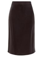 Matchesfashion.com Joseph - Isaak Silk-satin Slip Skirt - Womens - Black