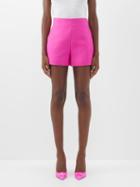 Valentino - Crepe Couture Wool-blend Shorts - Womens - Pink
