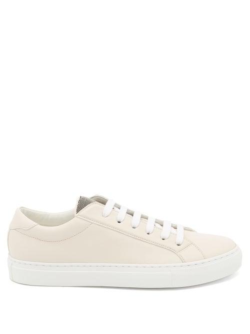 Matchesfashion.com Brunello Cucinelli - Monili-chain Leather Trainers - Womens - White