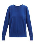 Matchesfashion.com Les Tien - Brushed-back Cotton Sweatshirt - Womens - Blue