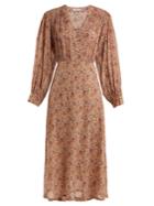 Masscob Blaise Floral-print Silk Midi Dress