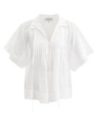 Lee Mathews - Soma Ramie-voile Blouse - Womens - Ivory