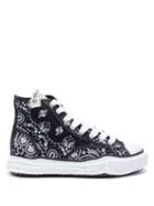 Matchesfashion.com Mihara Yasuhiro - Peterson High-top Bandana-print Canvas Trainers - Mens - Black