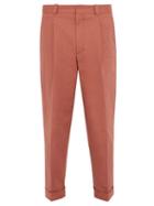 Matchesfashion.com Acne Studios - Pierre Turned Up Cuff Cotton Blend Chino Trousers - Mens - Orange