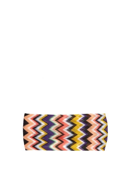 Matchesfashion.com Missoni Mare - Multicoloured Zigzag Headband - Womens - Multi