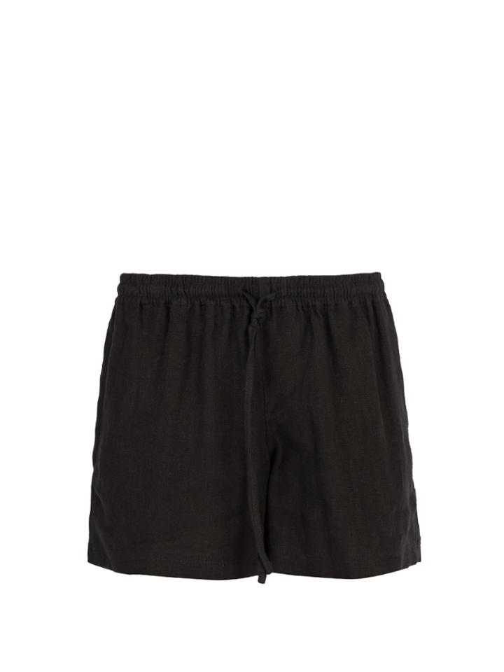 Commas Straight-leg Linen Shorts
