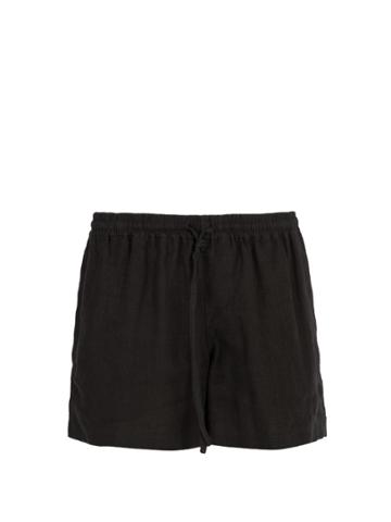 Commas Straight-leg Linen Shorts