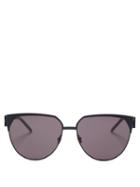 Matchesfashion.com Saint Laurent - D Frame Metal Sunglasses - Mens - Black