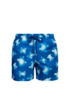 Matchesfashion.com Vilebrequin - Mahina Abstract Turtle Print Swim Shorts - Mens - Blue White