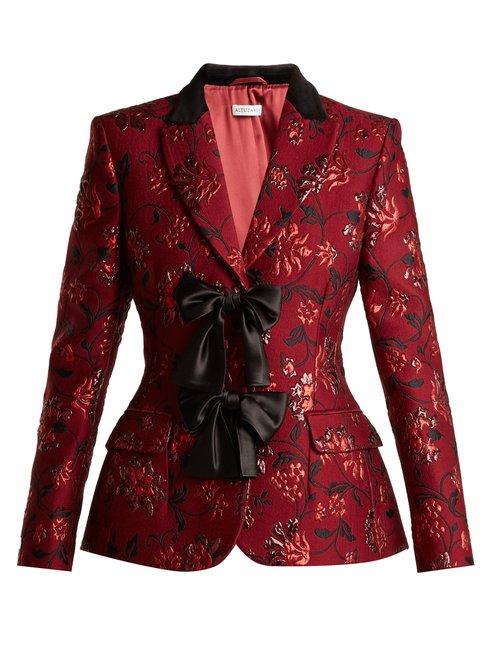 Matchesfashion.com Altuzarra - Angela Single Breasted Floral Brocade Blazer - Womens - Burgundy Print
