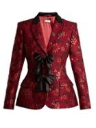 Matchesfashion.com Altuzarra - Angela Single Breasted Floral Brocade Blazer - Womens - Burgundy Print