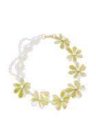 Matchesfashion.com Simone Rocha - Faux Pearl And Floral Necklace - Womens - Green