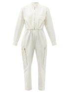 Matchesfashion.com Stella Mccartney - Alessia Zipped-pocket Twill Jumpsuit - Womens - Cream