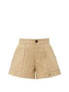 Matchesfashion.com Chlo - Patch Pocket Cotton Canvas Shorts - Womens - Light Brown
