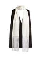 Matchesfashion.com Galvan - Cortado Fringed Satin Top - Womens - Black