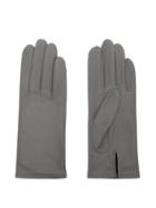 Agnelle - Kate Leather Gloves - Womens - Grey