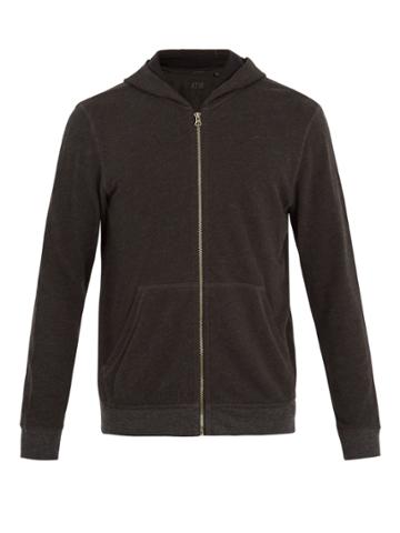 Atm Zip-through Hooded Cotton-blend Sweatshirt