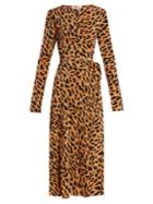 Diane Von Furstenberg Leopard-print Silk Wrap Dress