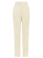 Matchesfashion.com Altuzarra - Higbie High-rise Wool-blend Wide-leg Trousers - Womens - Cream