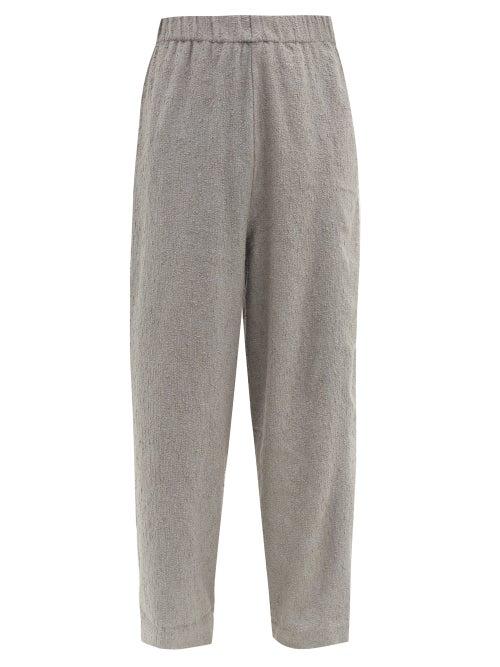 Matchesfashion.com Marrakshi Life - Cotton-blend Boucl Wide-leg Trousers - Mens - Grey