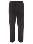 Mens Rtw Lady White Co. - Pintucked Cotton-blend Jersey Trousers - Mens - Dark Grey
