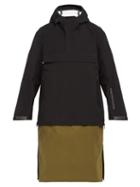 Matchesfashion.com Templa - 3l Anorak Poncho Cotton Blend Coat - Mens - Black