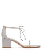 Matchesfashion.com Gianvito Rossi - Aria 60 Crystal-embellished Block-heel Sandals - Womens - Silver