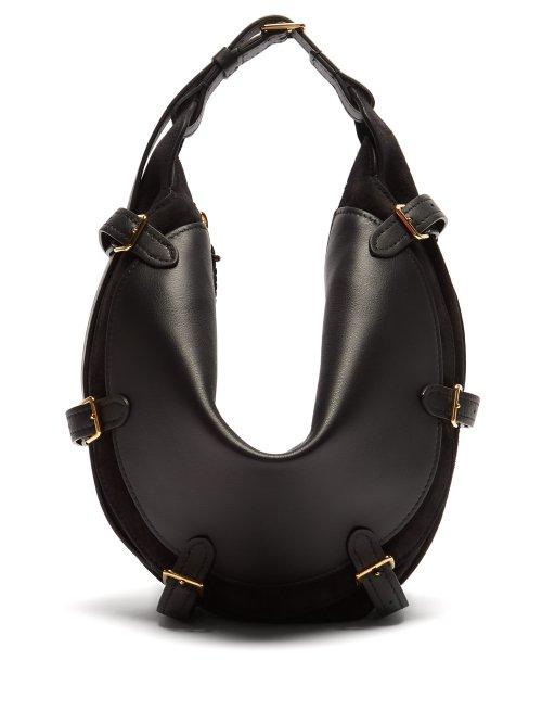Matchesfashion.com Altuzarra - Play Small Buckled Leather And Suede Bag - Womens - Black