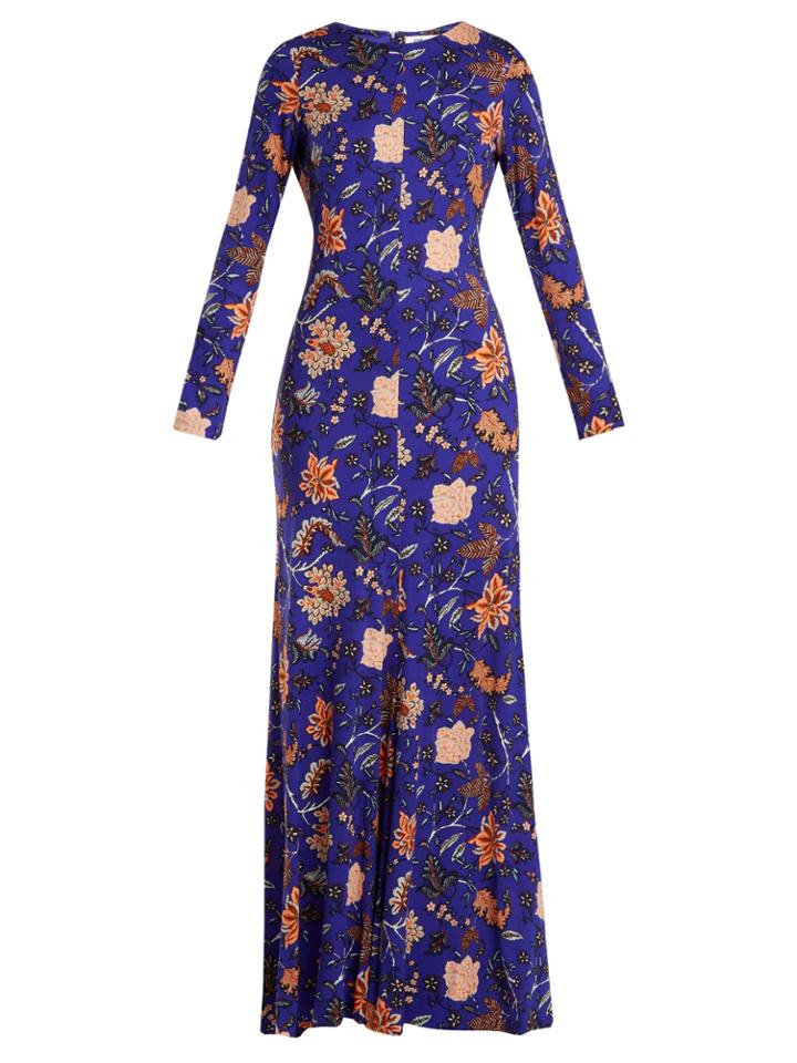 Diane Von Furstenberg Canton-print Silk-jersey Maxi Dress