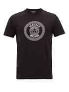 Matchesfashion.com Versace - Medusa Milano-print Jersey T-shirt - Mens - Black White