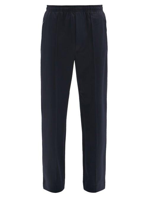 Matchesfashion.com Sunflower - Pintuck-pleated Jersey Straight-leg Track Pants - Mens - Navy