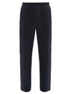 Matchesfashion.com Sunflower - Pintuck-pleated Jersey Straight-leg Track Pants - Mens - Navy