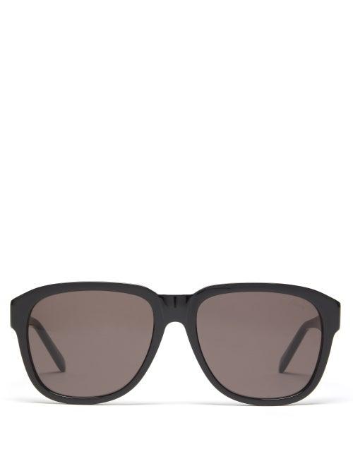Matchesfashion.com Brioni - Square Acetate Sunglasses - Mens - Black