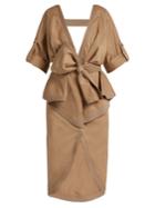 Johanna Ortiz Patagonia Peplum-waist Stretch-cotton Trench Coat