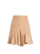Isabel Marant Parma Pleated Faux-suede Skirt