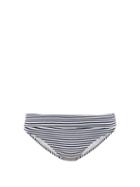 Matchesfashion.com Melissa Odabash - Provence Foldover Striped Bikini Briefs - Womens - Navy Stripe