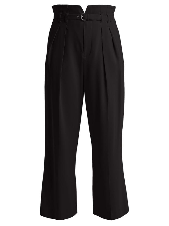 Redvalentino High-rise Straight-leg Crepe Trousers