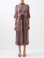 Cefinn - The Eloise Floral-print Crepe Maxi Dress - Womens - Red Multi