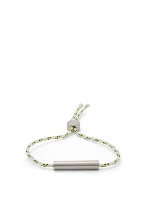 Matchesfashion.com Alice Made This - Charlie Stainless Steel And Cord Bracelet - Mens - White
