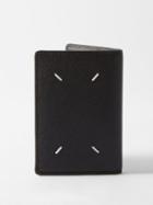 Maison Margiela - Four Stitch Grained-leather Cardholder - Mens - Black