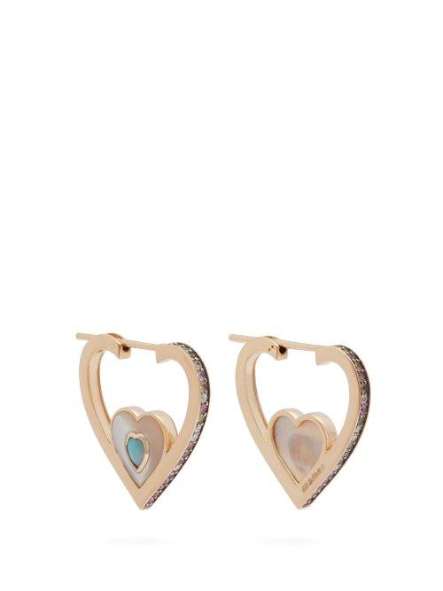 Matchesfashion.com Noor Fares - Anahata Diamond & 18kt Gold Earrings - Womens - Multi