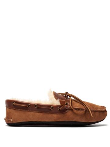 Matchesfashion.com Quoddy - Fireside Sheepskin Moccasins - Mens - Brown
