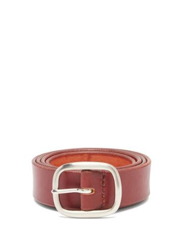 Matchesfashion.com Maximum Henry - Leather Belt - Mens - Burgundy