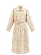 Acne Studios - Onyx Floral-print Tweed Coat - Womens - Cream Multi